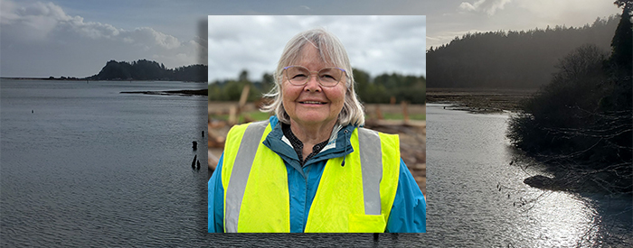 Sue Marshall in a high-viz vest